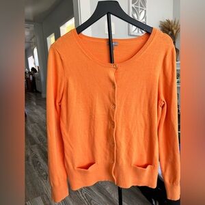 J. Jill Vibrant Orange Cardigan Sweater